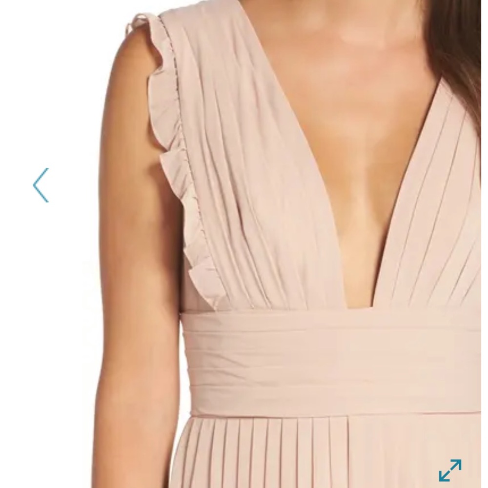 Ruffle Pleat Chiffon Gown - Picture 2 of 5